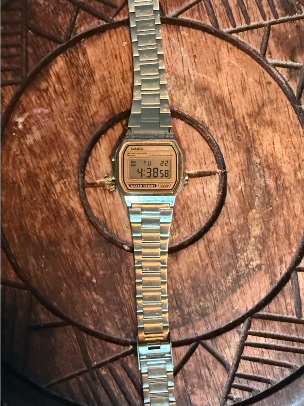 Casio Gold Digital Watch with Metal Bracelet